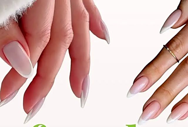 Long French manicure nails at Uvabon Nail Salon
